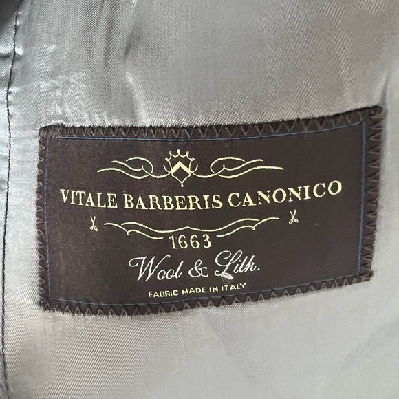 New Oliver Wicks Charcoal Wool and Silk Suit Jacket Blazer Men’s Business - Picture 7 of 12